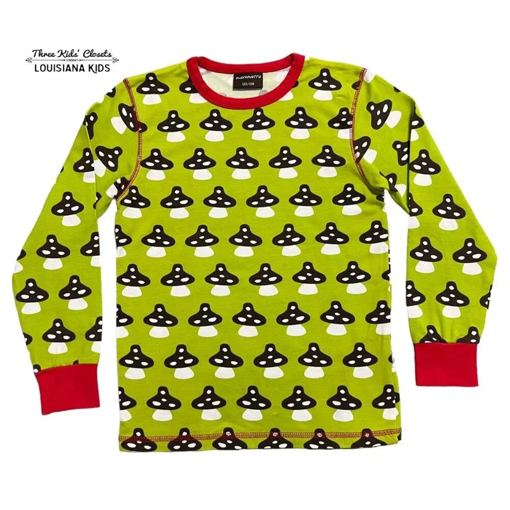 Maxomorra Sz 122/128 (7-8Y) Organic Mushroom Top